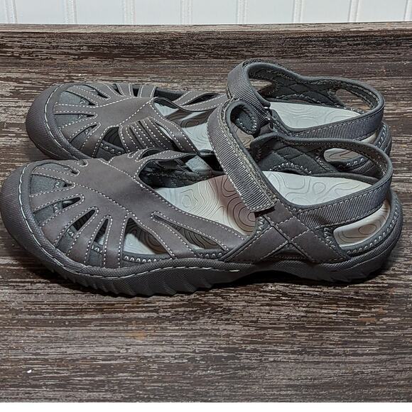 JSport by Jambu Women's Gray Poppy Sport Sandal Comfort Sole Size 8 - Picture 3 of 6
